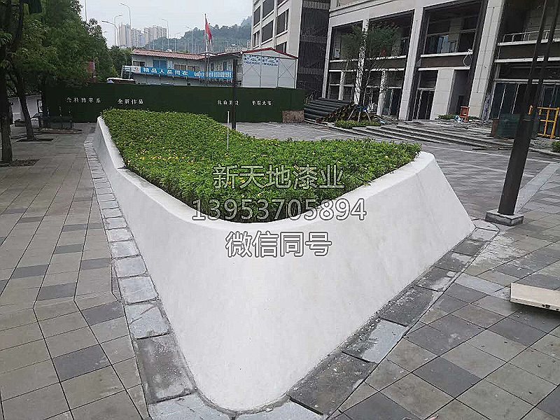 現澆水磨石花壇異形花壇座椅